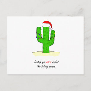 Cactus Christmas Holiday Postcard