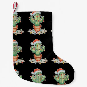 Cactus Christmas Lights Xmas Funny Holiday Family Small Christmas Stocking