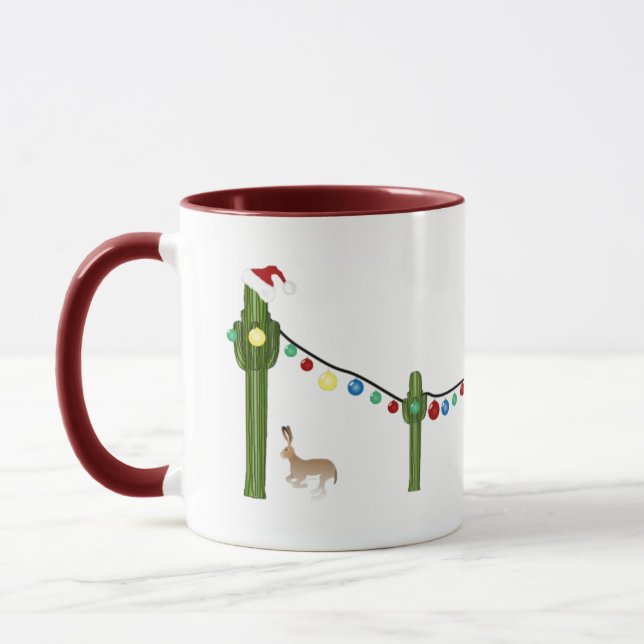 Cactus Christmas Mug (Left)