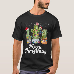 Cactus Christmas Pj Costume Party Plant Lovers T-Shirt