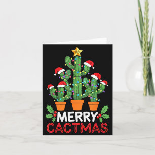 Cactus Christmas Tree Funny Merry Cactmas Cactus M Card