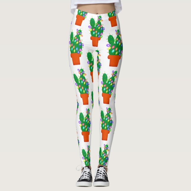 cactus christmas tree leggings (Front)