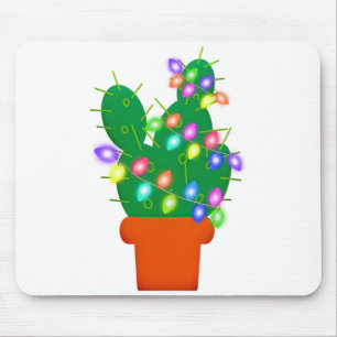 cactus christmas tree mouse pad