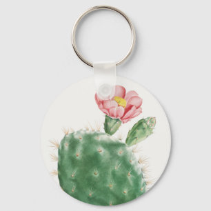Cactus Cochenillifer, Antique Illustration, 1799 Key Ring