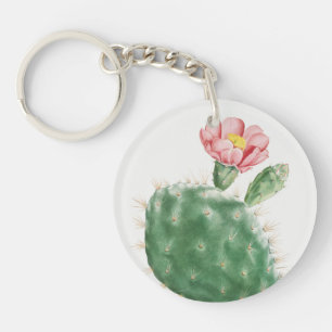 Cactus Cochenillifer, Antique Illustration, 1799  Key Ring