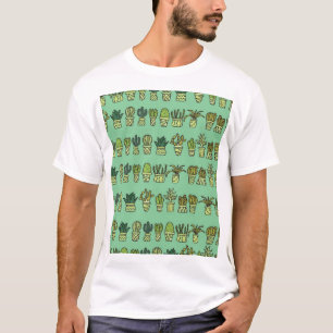 Cactus Collection: Hand-Drawn Doodle Set. T-Shirt