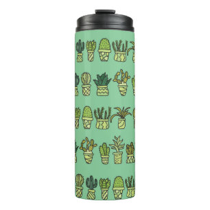 Cactus Collection: Hand-Drawn Doodle Set. Thermal Tumbler