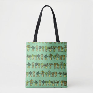 Cactus Collection: Hand-Drawn Doodle Set. Tote Bag
