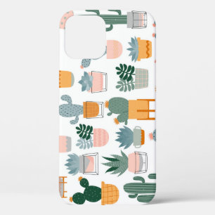 Cactus Collection in Pots Design iPhone 12 Case