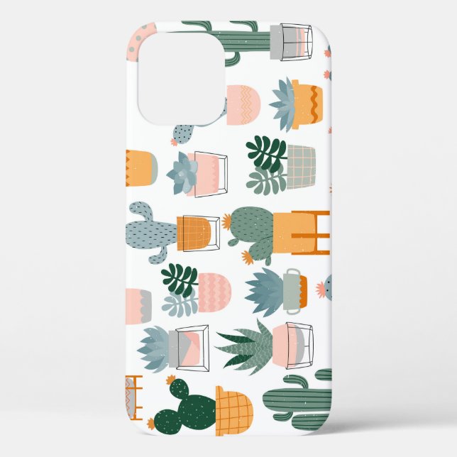 Cactus Collection in Pots Design Case-Mate iPhone Case (Back)
