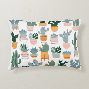 Cactus Collection in Pots Design Decorative Cushion