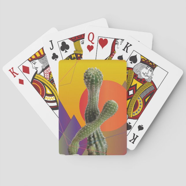 Cactus, Colourful Art  Classic Playing Cards (Back)
