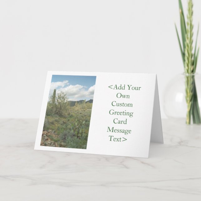 Cactus Colouring Desert Greeting Card or Note Card (Front)