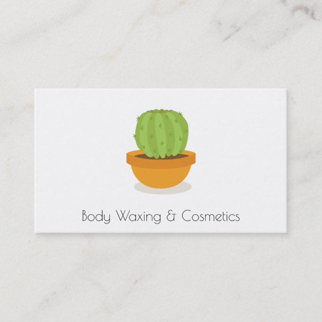 Cactus Cosmetics and waxing Beauty Business Card (Front)