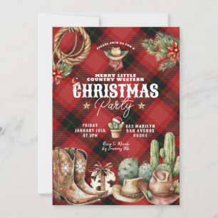 Cactus Cowboy Christmas Invite