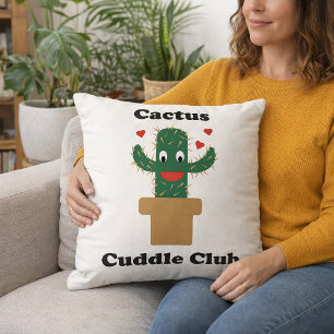 Cactus Cuddle Club Cute Kawaii Plant with Hearts Cushion