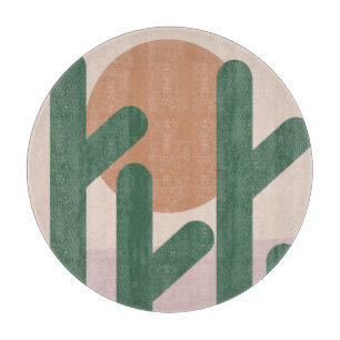 Cactus Desert Bohemian Sunset Pattern Cutting Board