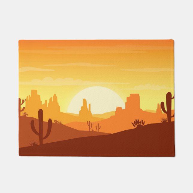 Cactus Desert Landscape Doormat (Front)