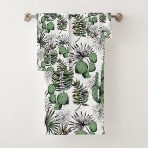 Cactus Desert Pattern Bath Towel Set