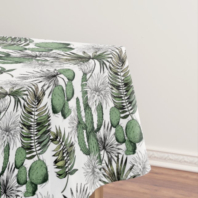 Cactus Desert Pattern Tablecloth (In Situ)