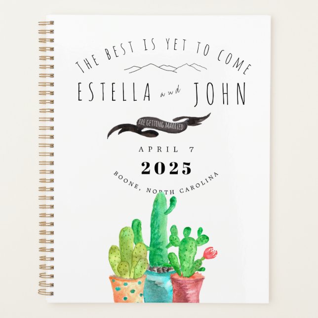 Cactus Desert Save the Date Wedding  Planner (Front)