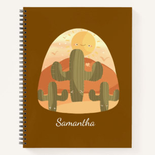 Cactus Desert With Sun Notebook
