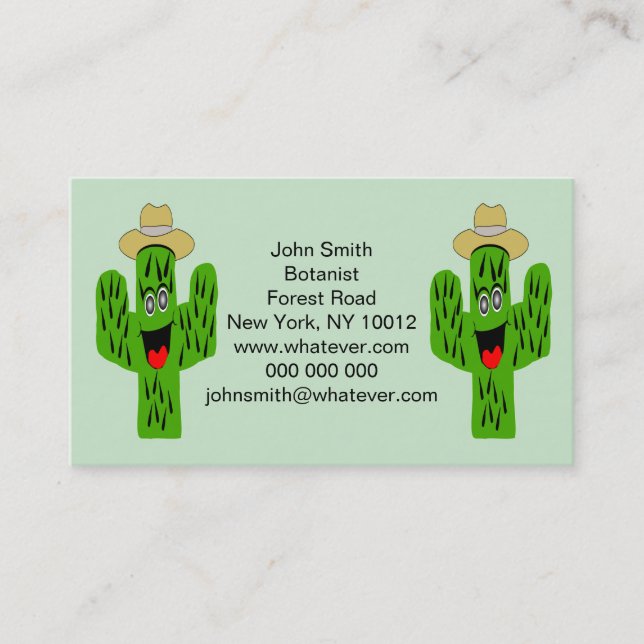 Cactus Design Business Card (Front)