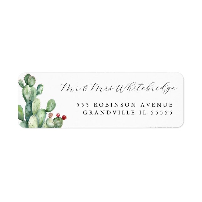 Cactus Design Return Address Label (Front)
