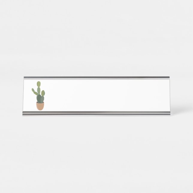 Cactus Desk Name Plate (Front)
