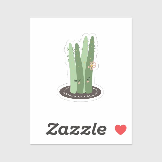Cactus Doodle Cartoon Funny Green Design (Sheet)