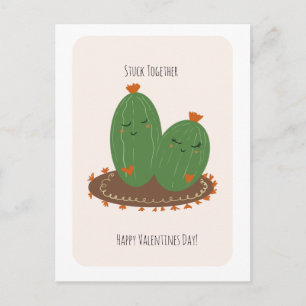 Cactus Doodle Valentines Day  Postcard