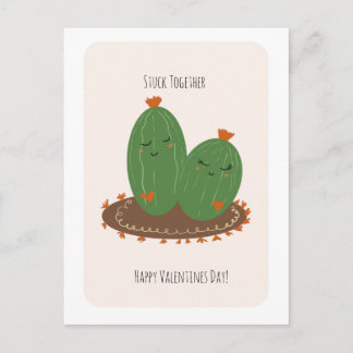 Cactus Doodle Valentines Day Postcard