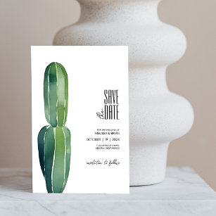 Cactus Dream • Modern Desert Chic • Botanical Boho Save The Date