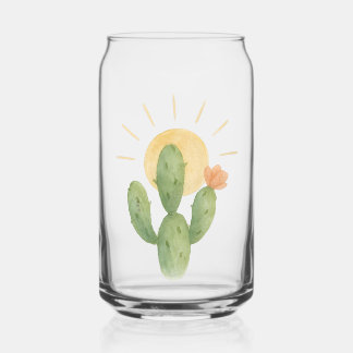 Cactus Drinkware Set Can Glass