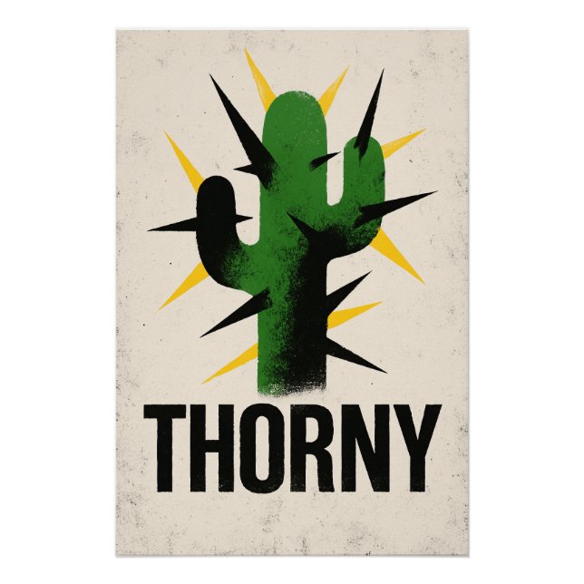 Cactus Écorché and Typo Audacious Poster (Front)