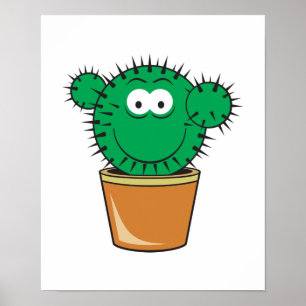 Cactus Face Poster