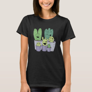 Cactus Family Garden Cacti Succulent Cute Plant Lo T-Shirt