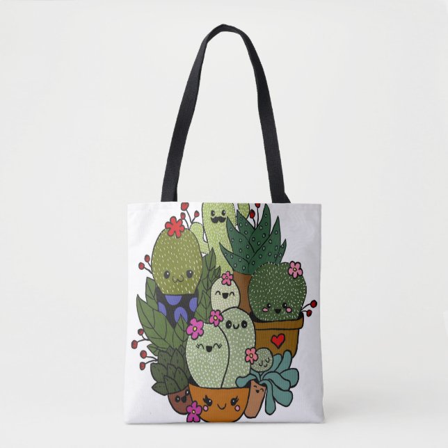 cactus family tote bag (Front)