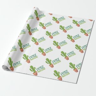 Cactus Feliz Navidad Wrapping Paper