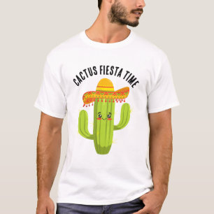 Cactus Fiesta Time Funny Humour T-Shirt