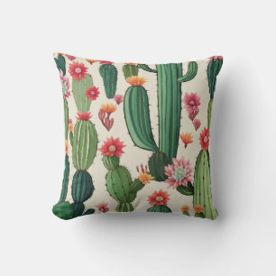 Cactus floral  cushion