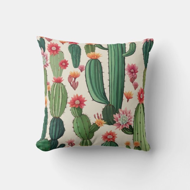 Cactus floral  cushion (Front)