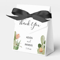 Cactus Floral Desert Wedding Favour Box