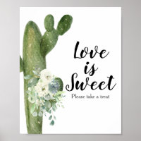 Cactus Floral Taco Bout Love is Sweet Sign