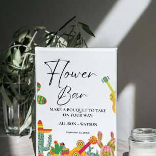 Cactus  Flower bar sign bridal shower flower Sign