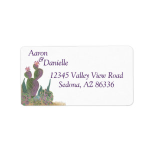 Cactus Flower Return Address Label