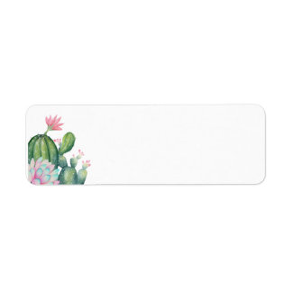 Cactus Flower Return Address Labels