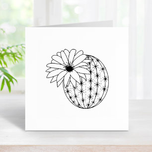 Cactus Flower Rubber Stamp