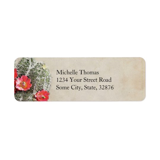 Cactus Flowers Artwork Return Address Label