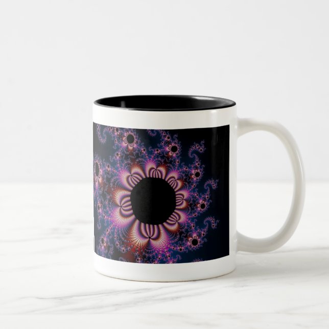 Cactus Flowers - Fractal Two-Tone Coffee Mug (Right)